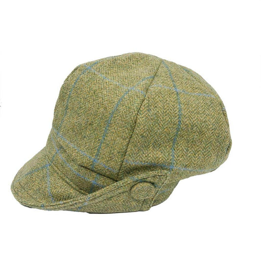 Adele Green Tweed Waterproof Hat